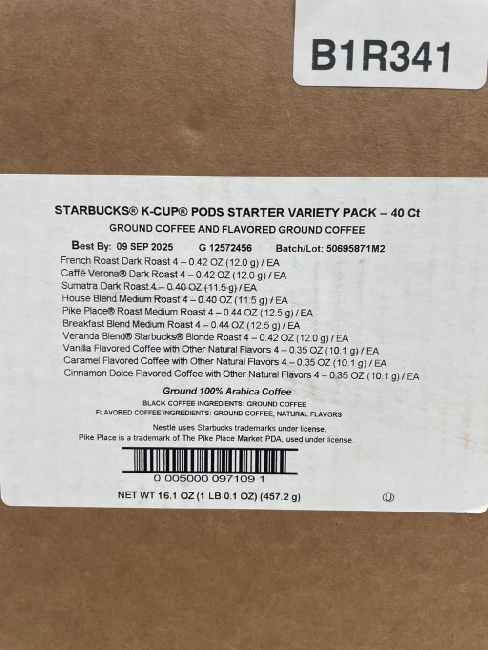 Starbucks K Cup Pods Starter Variety Pack 40 pods (B1R341) - Picture 2 of 4